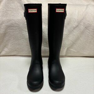 NEW Hunter Black Rain Boots Original Tall Womens Size 9